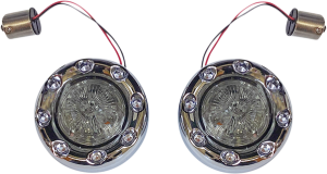 Probeam® Bullet Ringz 1156 Rear Turn Signals Chrome, 1, nordicamoto.ro