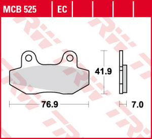 TRW Organic első fékbetétek a HONDA NSR 50 (’89–’96)/NSR 80 (’87–’92)/FS 125 SONIC (’03–) modellekhez, nordicamoto.ro