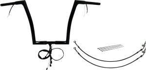 Plug & Play Ez Install 1-1/4(r) Flat Top Handlebar Kit Black, 3, nordicamoto.ro