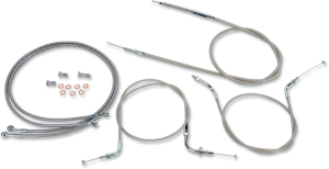Stainless Handlebar Cable/line Kit Silver