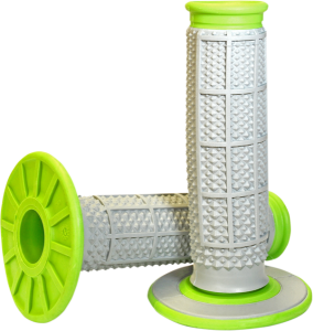 Tapered Dual-compound Grips Gray, Green, 1, nordicamoto.ro