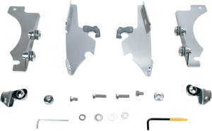 Fats/slim Windshield Trigger-lock Complete Mount Kit Polished, 1, nordicamoto.ro