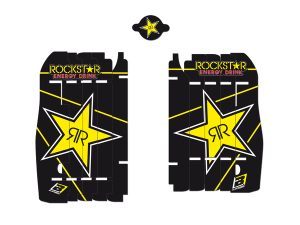 Rockstar Rad Louver Decals Black, Yellow