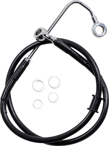 Stainless Steel Brake Line Kit Black, Vinyl Coated, 1, nordicamoto.ro