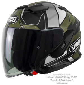 SHOEI J-CRUISE3 WHIZZY TC-11 fúvóka sisak, fekete/szürke/barna/matt fehér, M-es méret, 2, nordicamoto.ro