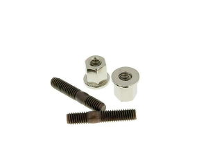 Exhaust Stud Bolts Black, Chrome