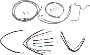 Complete Stainless Braided Handlebar Cable/brake Line Kit Silver, 1, nordicamoto.ro