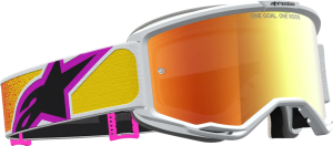 Alpinestars Vision 5 Drag védőszemüveg – narancssárga/piros/színezett lencse, 3, nordicamoto.ro