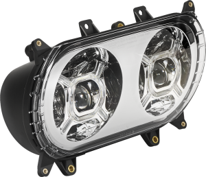 Double-x Led Headlight Chrome, 2, nordicamoto.ro