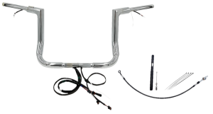 Plug & Play Ez Install 1-1/2(r) Flat Top Handlebar Kit Silver, 1, nordicamoto.ro