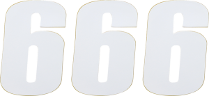 Vinyl Race Numbers White