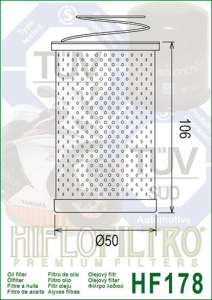 Filtru ulei HARLEY DAVIDSON FX SUPER GLIDE `71-79 Hiflofiltro HF178, 2, nordicamoto.ro