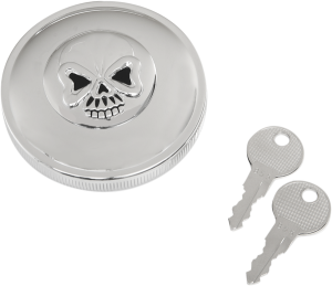 Screw-in Locking Skull Gas Cap Black, 2, nordicamoto.ro