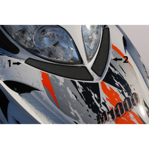 Frogzskin Arctic Cat fényszóró-szellőzőfedél (2 db) – 05–11 M-sorozat, 06–11 CF, nordicamoto.ro