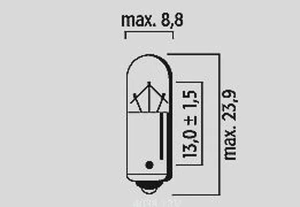 Replacement Bulb 12v-4w Clear, 2, nordicamoto.ro
