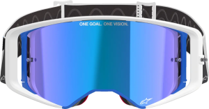 Alpinestars Supertech Corp Abs Vision szemüveg, fehér/narancssárga/kék, 2, nordicamoto.ro