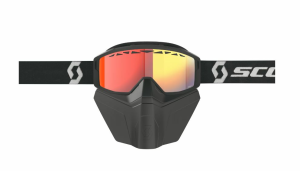 Scott Goggle Primal Safari Facemask LS black/white / light sensitive red chrome, 1, nordicamoto.ro