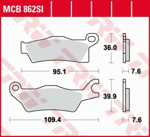 TRW szinterezett első fékbetétek – METALLIC SINTER OFFROAD CAN-AM OUTLANDER 800/1000 '12- / RENEGADE 1000 '12-, nordicamoto.ro