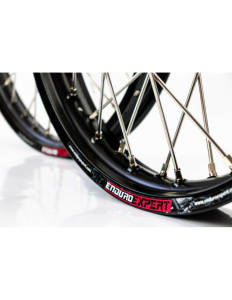 KTM/Husqvarna 21"x1,60-es enduro első kerék, 22 mm-es tengely, kék kerékagy, Enduro Expert SRE21BLEE, nordicamoto.ro