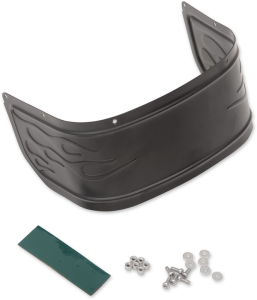 Chrome Plated Steel Front Fender Skirt Black