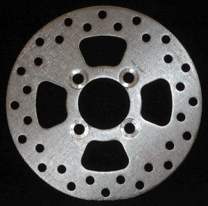 Round D-series Scooter Brake Rotor Silver, Stainless Steel