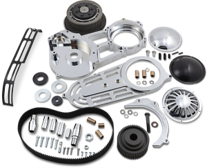 2(r) Belt Drive Kit With Changeable Domes Chrome, 2, nordicamoto.ro