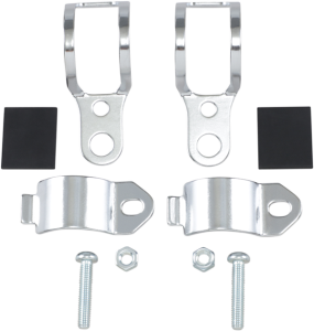 Universal Fork-mount Marker Light Brackets Chrome