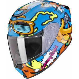 Casca integrala de copii SCORPION EXO-JNR AIR FUN L Alb/Albastru, 5, nordicamoto.ro