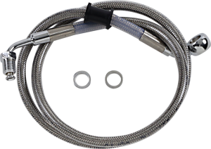 Extended Length Stainless Steel Brake Line Silver, Clear-coated Oversize [+254 mm (10'')], 1, nordicamoto.ro