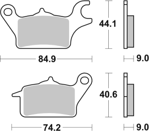 Hf Street Ceramic Organic Brake Pads, 2, nordicamoto.ro