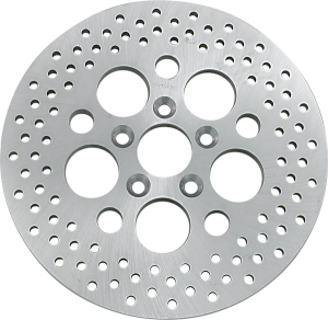 Polished Stainless Steel Drilled Brake Rotor Polished, Zinc
