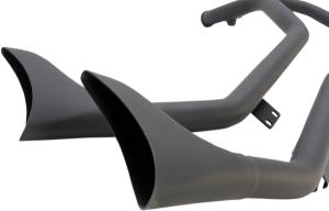 1-3/4(r) Side-by-side Upsweep Fishtail Exhaust System Black