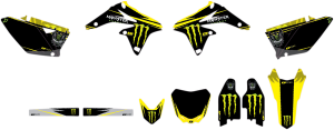 Complete Graphics Kit Black, Yellow, 1, nordicamoto.ro