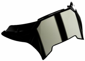 SHOEI XSPR3 sisak hátsó stabilizátor kiegészítő, fehér/matt fekete, 1, nordicamoto.ro