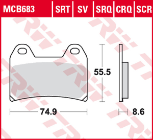 Srt Sintered Road/ Track Pads, 2, nordicamoto.ro