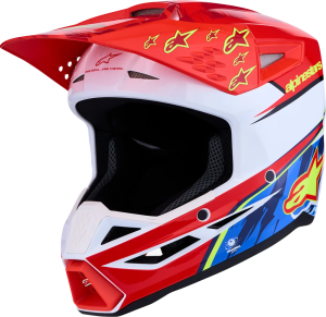 Alpinestars SM3 Falcon sisak, piros/fehér/kék, M-es méret, 1, nordicamoto.ro