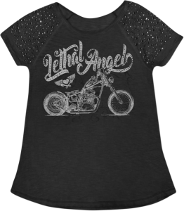 Women's Lethal Angel Bike T-shirt Black