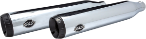 Grand National Ec Slip-on Mufflers Black, Chrome, 2, nordicamoto.ro