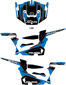 Complete Utv Graphics Kit Black, Blue, 1, nordicamoto.ro