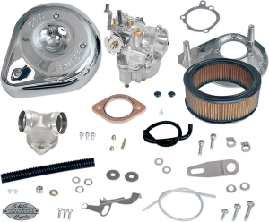 Super E Carburetor Kit W/ Manifold Silver