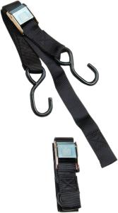 1(r) Heavy-duty Cam Buckle Tie-downs With Built-in Assist Black