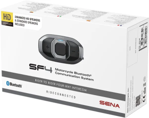 SENA Bluetooth SF4 kommunikációs/interkom rendszer – fekete, 4, nordicamoto.ro