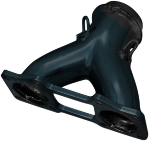 Exhaust Y-pipe Arctic Blk Black, High Temperature Paint, 1, nordicamoto.ro