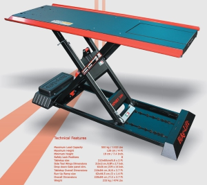 Sport 500 Gate Scissor Lift Black, Red