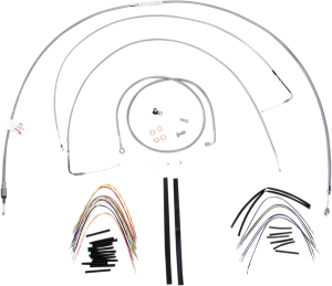 Complete Stainless Braided Handlebar Cable/brake Line Kit Silver