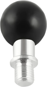 Rögzítőalap külső menettel, 1 golyóval (jobboldali), fekete, 31,8 mm (1-1/4") menettel – pályára kész, csavarozható, praktikus., 1, nordicamoto.ro
