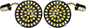 Front Dual Ring Turn Signal Inserts Amber, White, 1, nordicamoto.ro