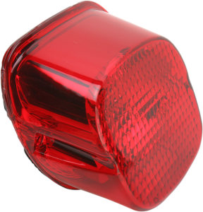 Laydown Taillight Lens With Bottom Tag Lens Red
