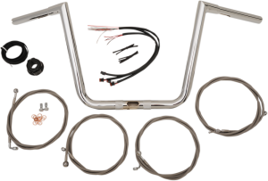 40,64 Cm (12(r)) Handlebar Ape Hanger Kit Natural-chrome Silver, 1, nordicamoto.ro