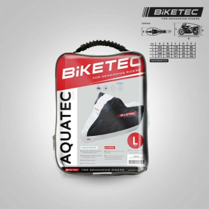 BikeTec Aquatec vízálló motorkerékpár-takaró, fekete és szürke, nordicamoto.ro
